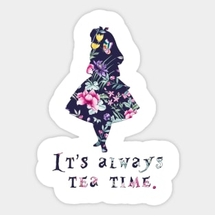 Alice floral designs - Always tea time Sticker